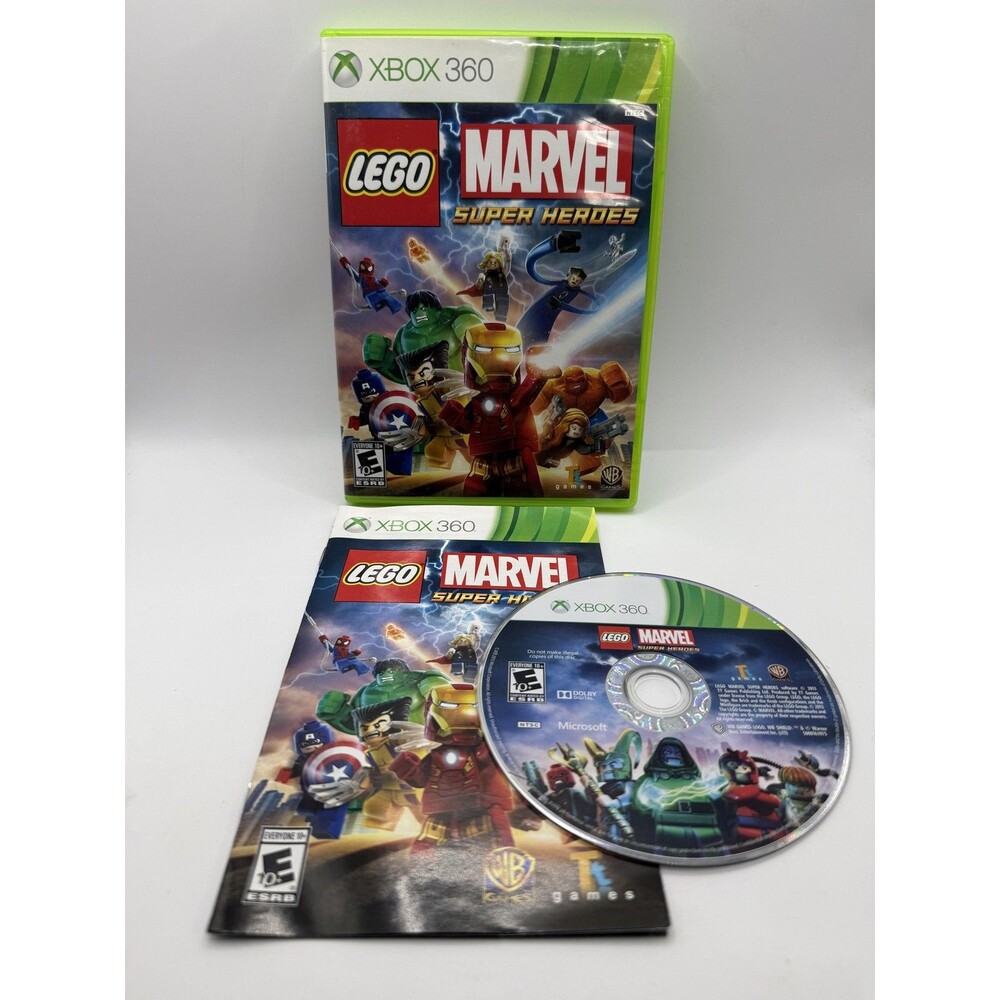 LEGO Marvel Super Heroes Microsoft Xbox 360 Game CIB Tested E10+ 2013 WB Action
